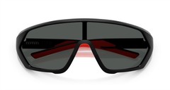 Ferrari Scuderia Shield Sunglasses Shiny Black Gray Lens FZ 6017U 501/87 w/pouch