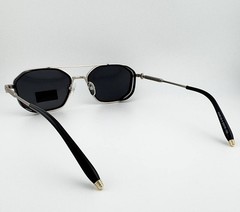 HAVVS HV68139 A Men’s Polarized Sunglasses Octagon Steampunk Silver Metal Frame