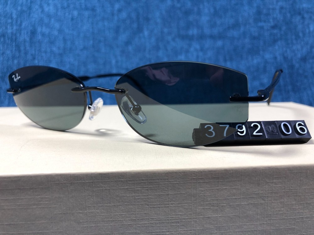 Ray-Ban Sunglasses RB3792 002/71 Shiny Black Metal Gray Glass 55/17mm with Case