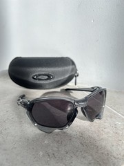Oakley Plazma Grey Smoke Sport Polarized Road Bike Sunglass