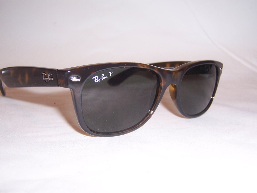 New RAY BAN Sunglasses WAYFARER RB 2132 902/58 TORTOISE/GREEN POLARIZED 55mm