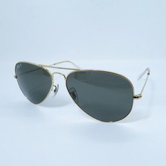 Used RAY BAN Ray Ban AVIATOR LARGE METAL Polarized Lens Sunglasses RB3025 Black