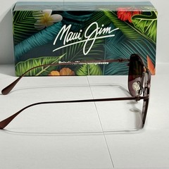 MAUI JIM Beaches Titanium Sunglasses P541-07M Matte Burgundy/Maui Sunrise NEW