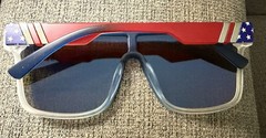 New Quiksilver Sunglasses Blenders Style Blue Mirror Lens USA Theme