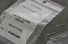 1 pair Cartier Enjoliveur 10 mm Finition Platine Brosse Silver screws Eyeglasses
