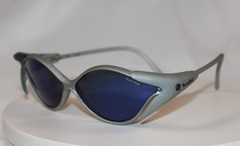 Vintage Bolle France Mad Bat 719 Polarized grey Plastic Sunglasses