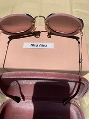 Miu Miu dusty rose/gold frame sunglasses, excellent condition, no scratches