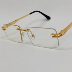 Gafas De Sol Lentes Para Humbres Nuevo Sunglasses Square Rimless Gold Trendy New