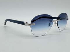 PREMIERE DE CARTIER C DECOR BLUE BUBINGA WOOD SUNGLASSES NEW 100% GENUINE ~$3625