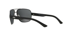 A|X Armani Exchange Men’s AX2012S Rectangular Metal Sunglasses, Satin Black