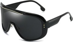FUTURISTIC OVERSIZED ONE PIECE SHIELD LENS WRAP AROUND SPORT DESIGNER SUNGLASSES
