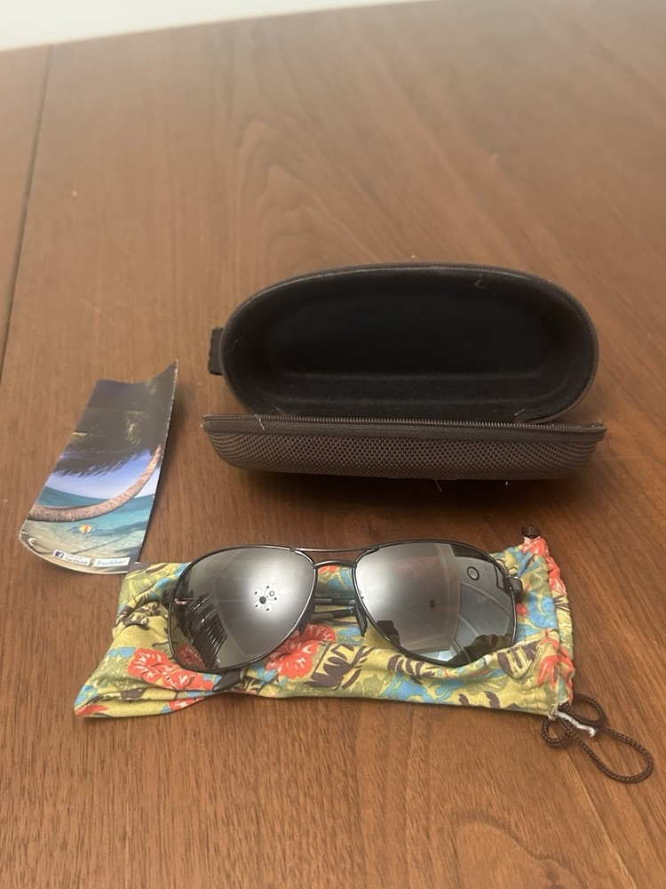 Maui Jim Kahuna Polarized Sunglasses Sport Gunmetal/Grey Aviator *READ*