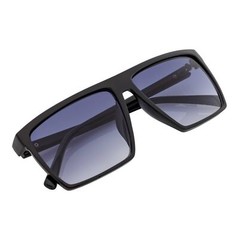 SKOL – Thin Modern Flat Top Square Sunglasses Gloss Black Lavender Fade
