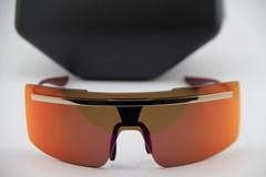 NEW NIKE ECHO SHIELD FD1884 750 GOLD BURGUNDY AUTHENTIC SUNGLASSES 67-10