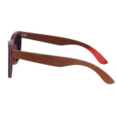 Handmade Unisex Skateboard Wood Polarized Sunglasses Outdoor Wood Frame Glasses
