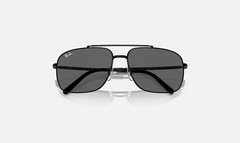 Ray-Ban Sunglasses RB 3796 002/B1 Shiny Black Metal Gray Glass 59mm with Case