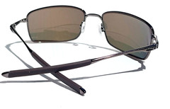 Oakley SQUARE WIRE Titanium Silver w POLARIZED Galaxy Ruby Lens Sunglass 4075