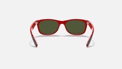 Ray-Ban RB2132M Scuderia Ferrari Matte Black on Red/Silver Flash 55mm Sunglasses