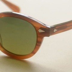 Vintage green-yellow polarized sunglasses mens johnny depp dark blonde glasses