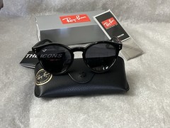 Ray‑Ban 0505S 2180 Reverse Polish Black Frame-Dark Grey Lens.6677/GR,52mm-145 mm