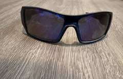 Oakley Oil Rig Matte Black Frame Blue O Made In USA Sunglasses