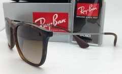 New RAY-BAN Sunglasses RB 4187 856/13 54-18 Rubber Havana w/ Brown Gradient lens