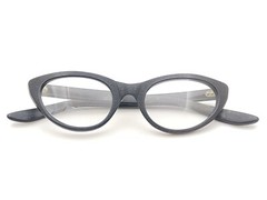 Vintage Safilo Fedra Wood-Grain Brown Cat-Eye Eyeglass 5 3/4 Frame Only