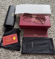 Cartier Sunglasses Tinted Gold CT0927O 55-18