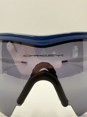 Oakley Pro M Frame Sweep Sunglasses Blue White w/ Black Iridium Lens & Bag