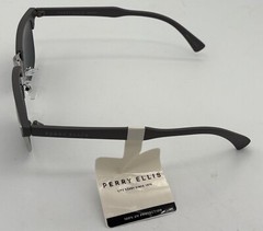 Perry Ellis Mens Sunglass Matte Grey Plastic Square, Solid Smoke Lens PE98 2