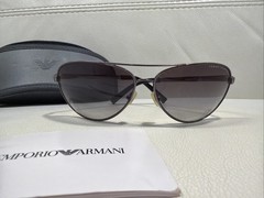 Armani Exchange AX 2006 Aviator Sunglasses Silver Frame SEE DETAILS!