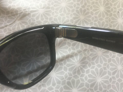 Ray-Ban Wayfarer Stories Shiny Black Frame Polar Gradient Gray Lenses RW4002