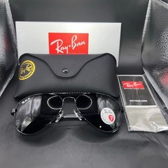 Rayban Aviator Black Standard 58mm Large 62mm Men / Women