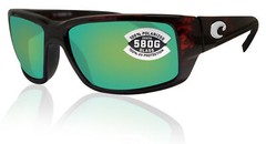 Costa Del Mar sunglasses Fantail tortoise green mirror glass 580 lens new