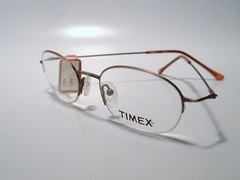 New Mens Metal Stainless Steel Cord Rimless Frame Timex T304 BROWN 50-20-135