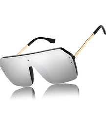 Men Women Celebrity New Sunglasses Silver Mirror Lens Fashion Style Designer