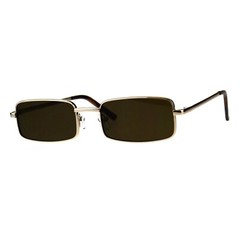 Perfect Rectangular Sunglasses Unisex Fashion Metal Frame UV 400