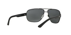 A|X Armani Exchange Men’s AX2012S Rectangular Metal Sunglasses, Satin Black