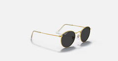 Ray-Ban Round Metal Polarized Gold Black 50 mm Sunglasses RB3447 919648 50-21