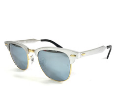 Ray-Ban Sunglasses RB3507 137/40 Aluminum Clubmaster Brushed Silver Gold 49 mm