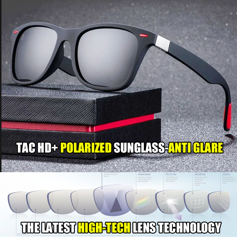 Tac HD+ Polarized Fashion Sunglasses for Men Cycling Driving Sports Sun Glasses