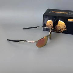 Oakley Wire Tap 2.0 OO4145 Polarized Sunglasses Silver Frame Ruby Lens