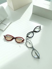 GENTLE MONSTER x Maison MM214 Black / Clear 145mm Designer Oval Eyewear