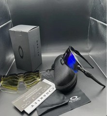Oakley Radar EV Patn Sunglasses black Frame Blue Prizm Lenses OO9208（3lens）