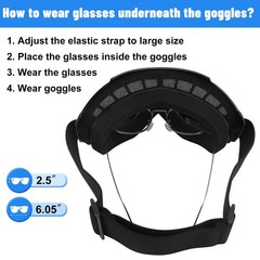 2 Pack Dirt Bike ATV Goggles, Neck Gaiter, UV400, Anti-Scratch, Adult, Youth