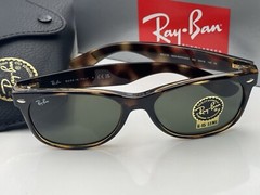 NEW Ray-Ban RB2132 NEW WAYFARER 902 Tortoise Frame G-15 Brown Sunglasses 3N 55mm