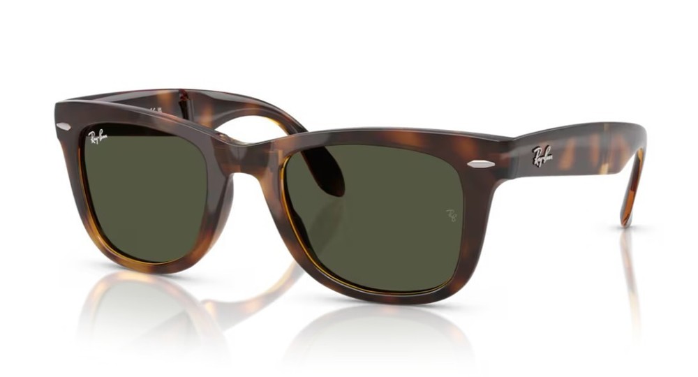 Ray Ban 4105 Wayfarer Folding – 710/31 – Sunglasses – Havana/Green
