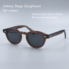 MEN New Black glasses women black polarized sunglasses Johnny Depp black glasses