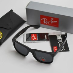 RB4165 Polarized Sunglasses Ray-Ban Justin Black Frame Gray Lens