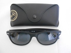 RAYBAN RB 2132 NEW WAYFARER COLOR 622 BLACK SUNGLASSES size 55-18/145 3N NWOB